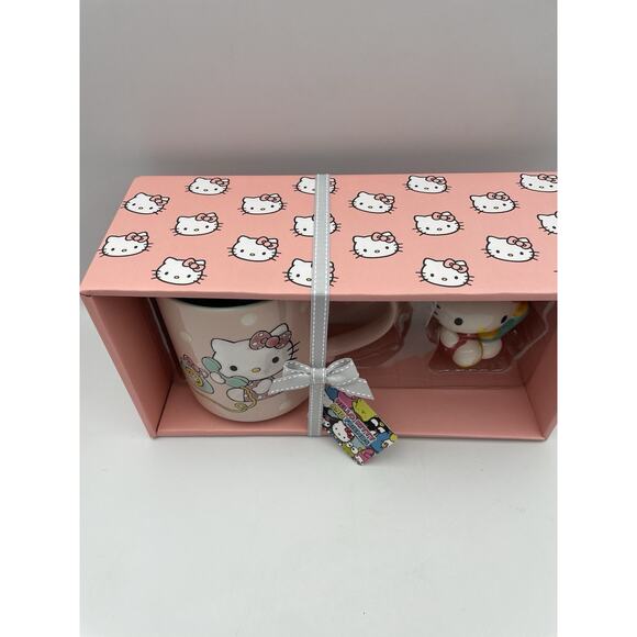NEW Hello Kitty Telephone & Pink Bow Mug And Figurine Set 2024 Bluesky Clayworks - Picture 4 of 9